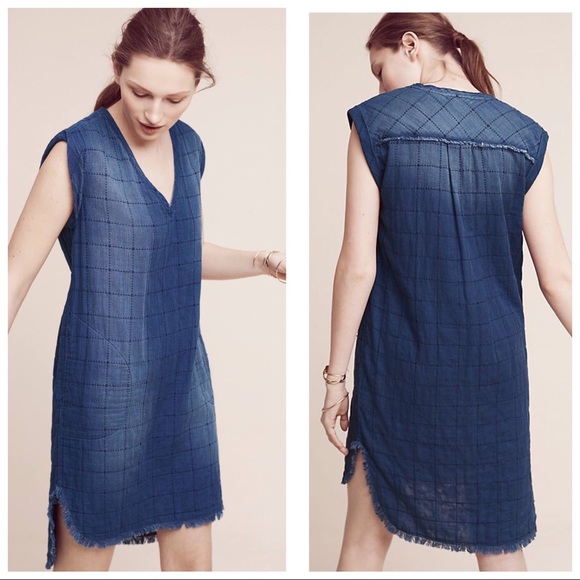 ANTHROPOLOGIE CLOTH & STONE FRAYED TUNIC DRESS S - Picture 4 of 8